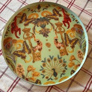 CB2 Regal Monkeys Round Serving Tray - Matthew Williamson Collection